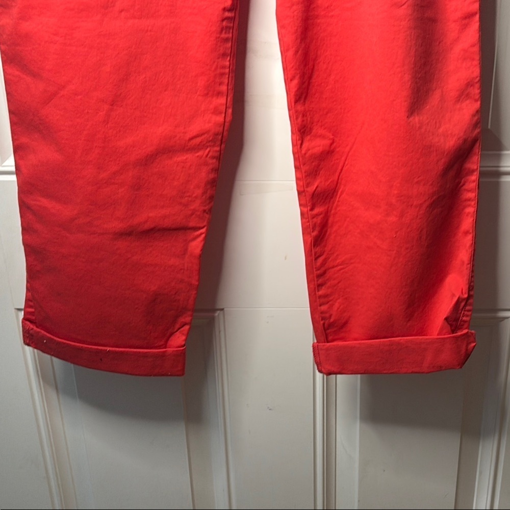 NWT GAP Slim City Cropped Coral Pants - Picture 4 of 6